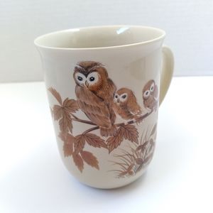 VTG Otagiri Family of Owls Mug